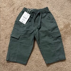 ZARA BOYS Green Cargo Pants for Kids